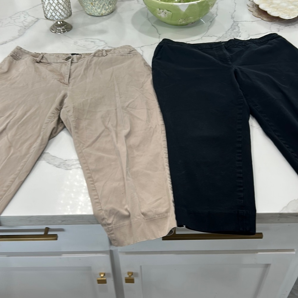 Talbots The Perfect Crop Bundle Of Two Size 16 (5… - image 1